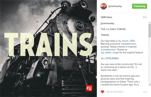 JJ Feature Trains I totally understand that. So how did you discover #lancastergram and JJ Community? Can you tell us more about both of them?