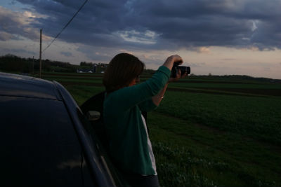 Michelle Getting A Shot Of A Sunset Some people say they'd rather be behind the camera instead of interacting. Are you shy in that way?