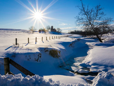 Snow Covered Farm in Lancaster County Thumb Snow Covered Farm in Lancaster County