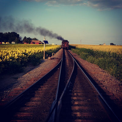 Strasburg Railroad Train Leaving the Station