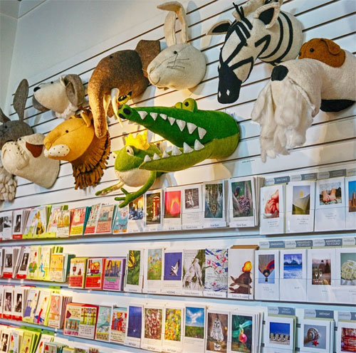 Stuffed Animals and Greeting Cards Lancaster PA I know that your dogs play a big part in your life in your marketing and in your store.  Can you tell me a little bit about that?