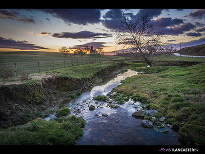 Sunset Farm and Stream Wallpaper 12 2015 Thumb A Lancaster County Landscape