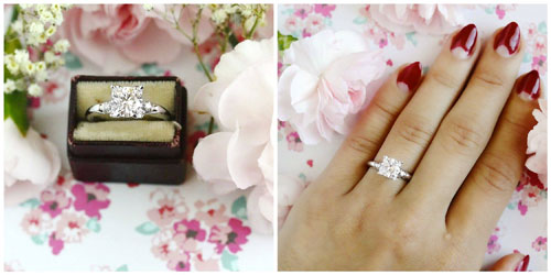 Vintage White Sapphire Engagement Ring Do you have a lot of male customers shopping for their significant others?